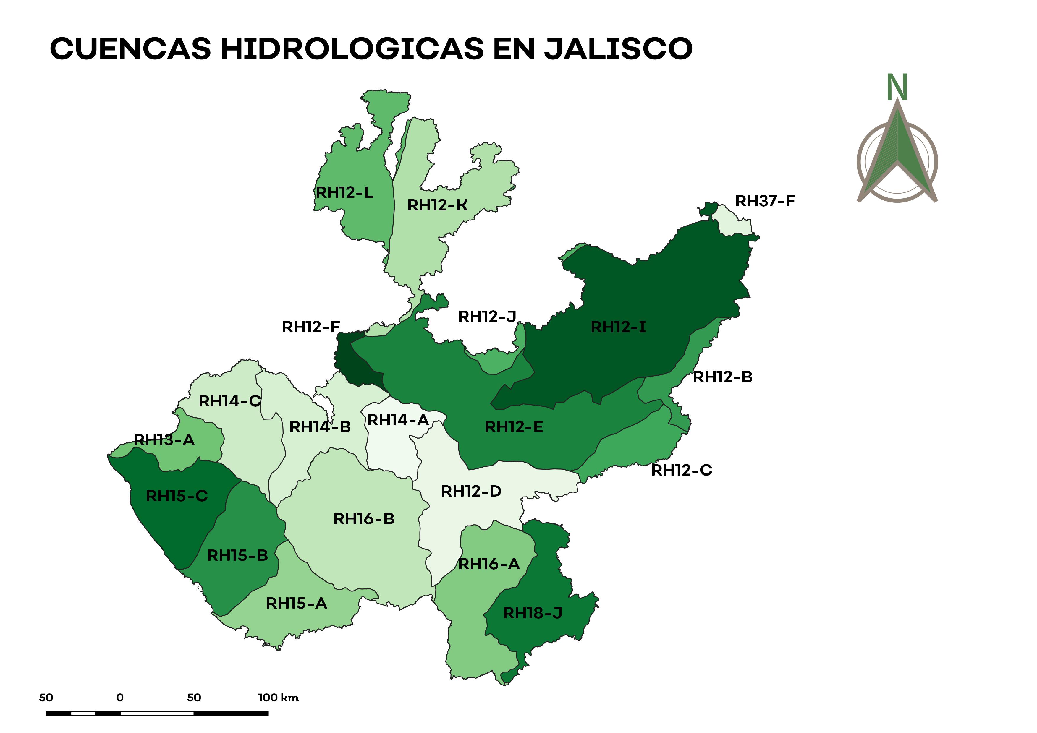 SubRegiones Hidrologicas Jalisco